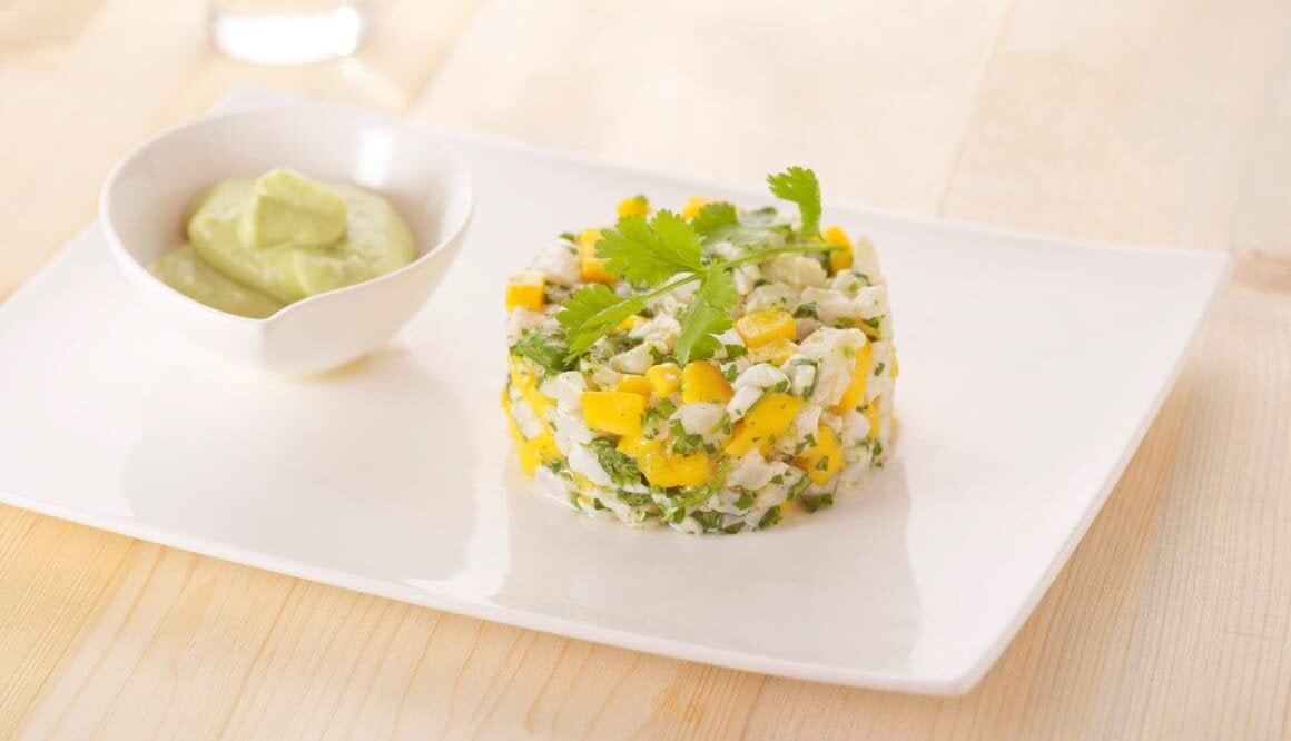 Tartare de Cabillaud de Norvège au citron vert et coriandre