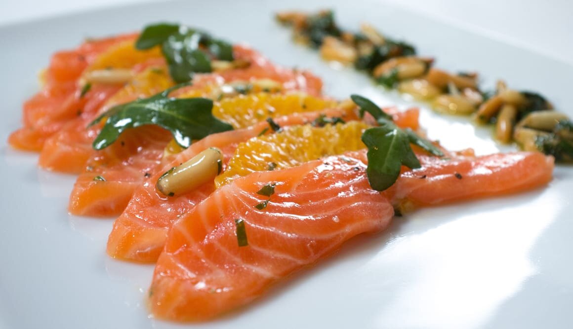 Truite des Fjords marinée à l'orange