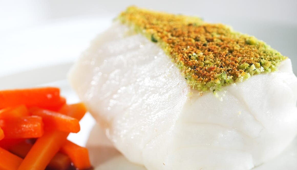 Cabillaud de Norvège en croûte d'herbes vertes