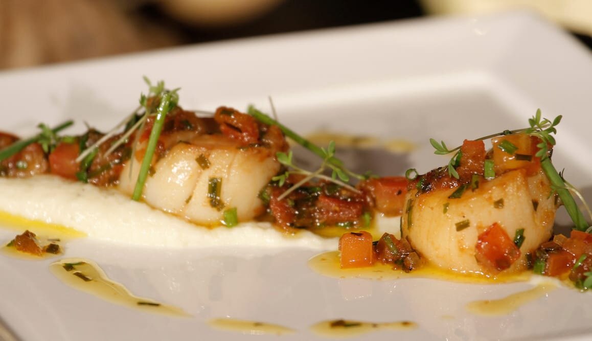 Tournedos de Saint-Jacques de Norvège à la tomate 