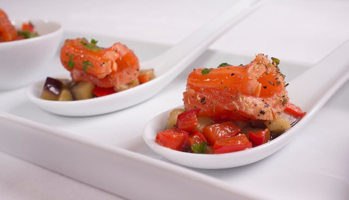 Truite des Fjords aux épices et escalivada