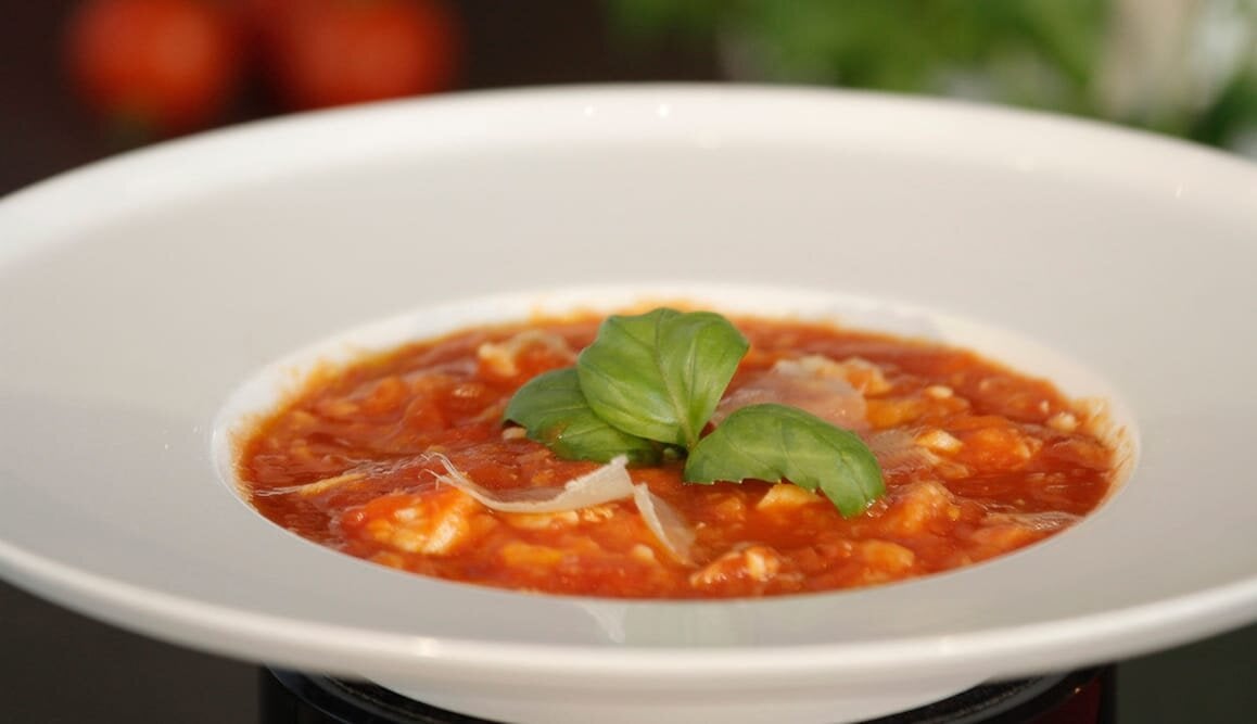Soupe de tomate au cabillaud de Norvège