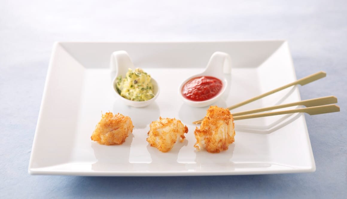 Beignets de cabillaud de Norvège, sauce tartare