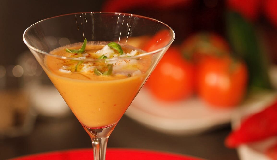Gazpacho de cabillaud de Norvège