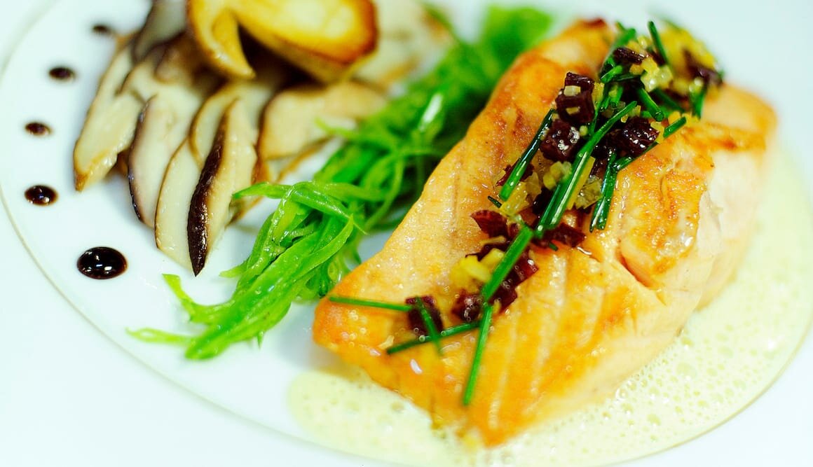 Saumon de Norvège grillé au citron confit