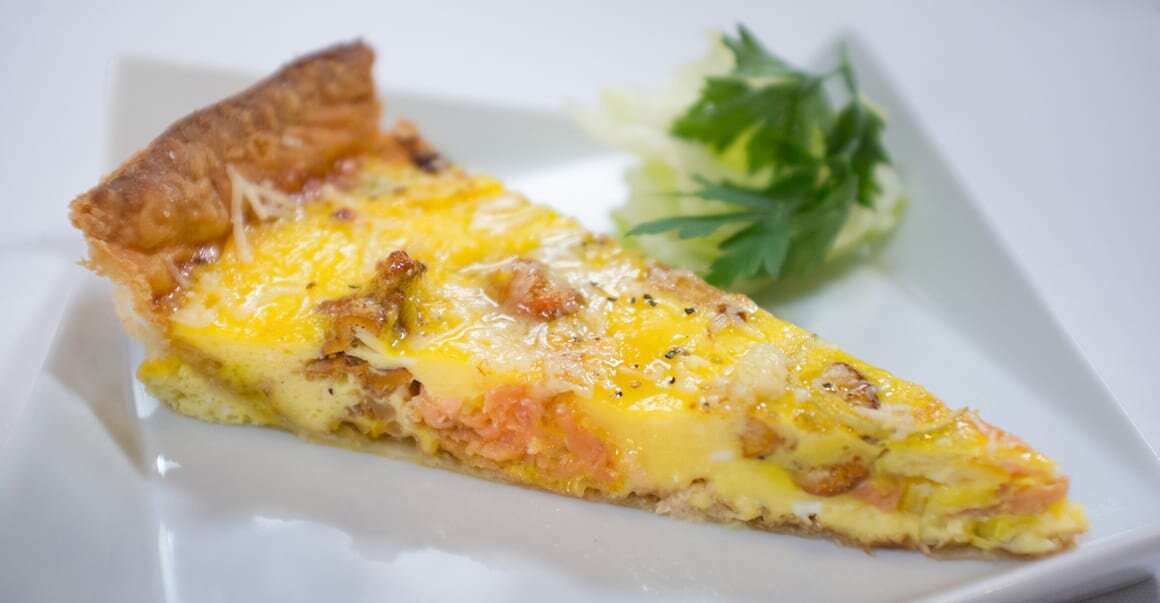 Quiche au Saumon de Norvège fumé et comté