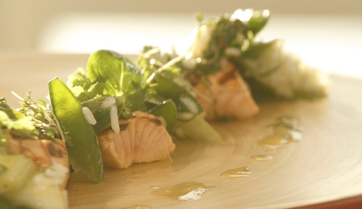 Saumon de Norvège grillé et salade de riz