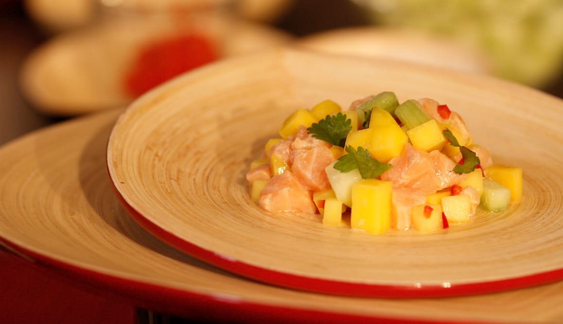 Ceviche exotique de saumon de Norvège 