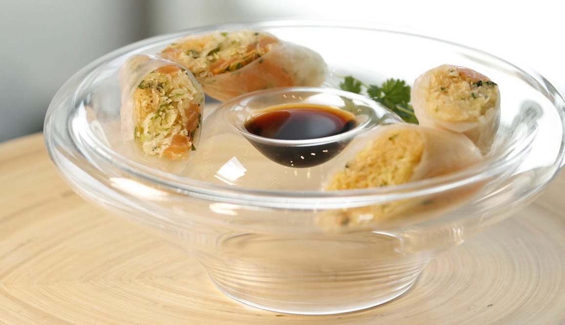 Rouleaux de printemps au Saumon de Norvège et gingembre