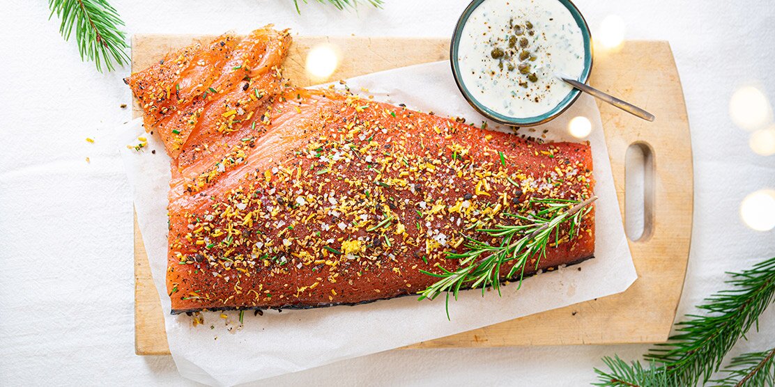 Le Gravlax de saumon de Norvège
