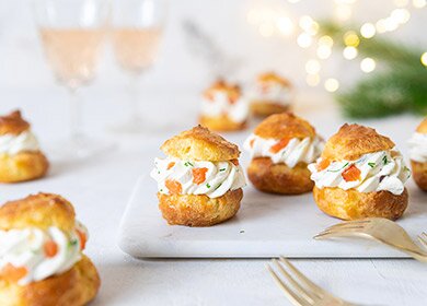 Choux au saumon fumé de Norvège