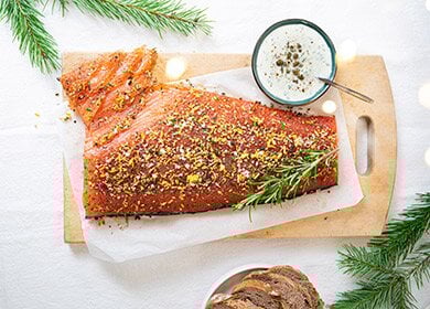 Le Gravlax de saumon de Norvège