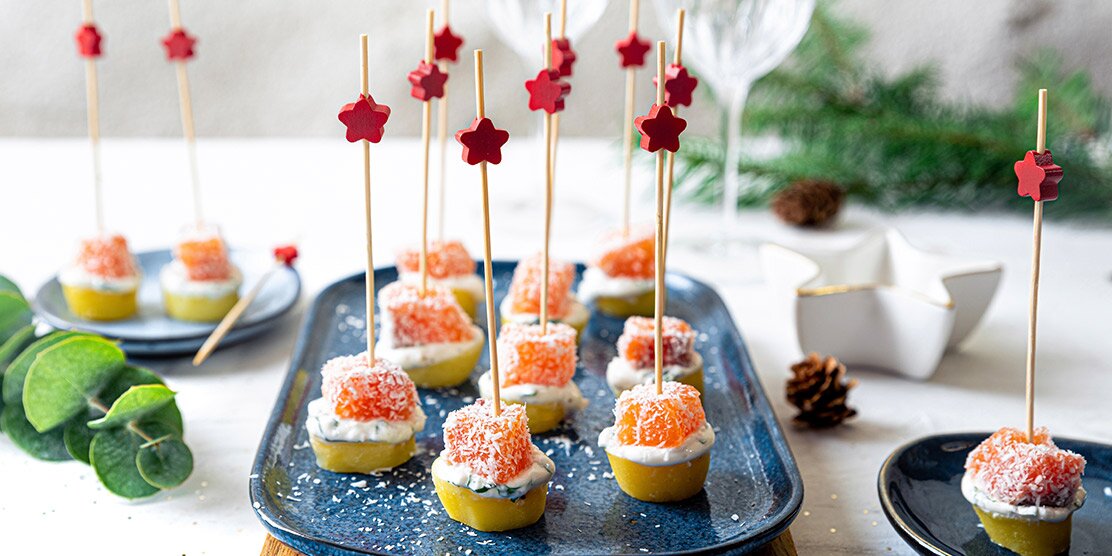 Bouchées au saumon de Norvège et à la coco