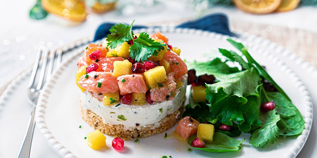 Cheesecake sans caisson au saumon de Norvège