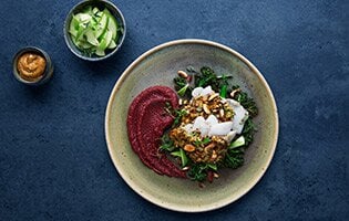 Lieu noir de Norvège au four et sa purée de pommes de terre et betteraves