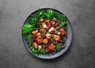 Salade piquante au saumon de Norvège