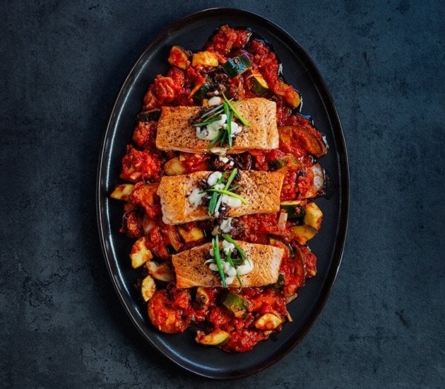 Sauté de saumon de Norvège au parmesan
