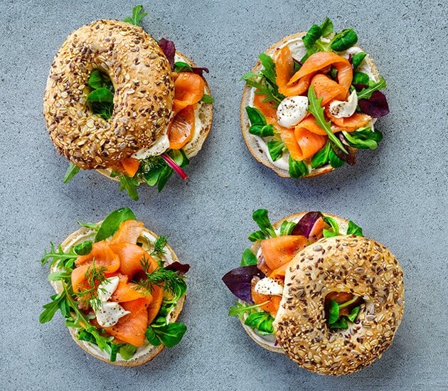 Bagel au saumon de Norvège fumé