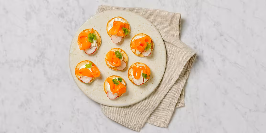 Blinis au saumon fumé de Norvège