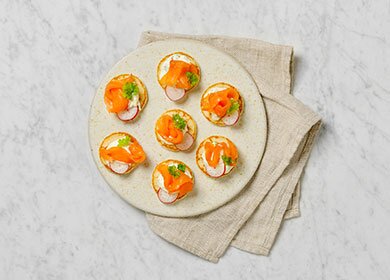 Blinis au saumon fumé de Norvège