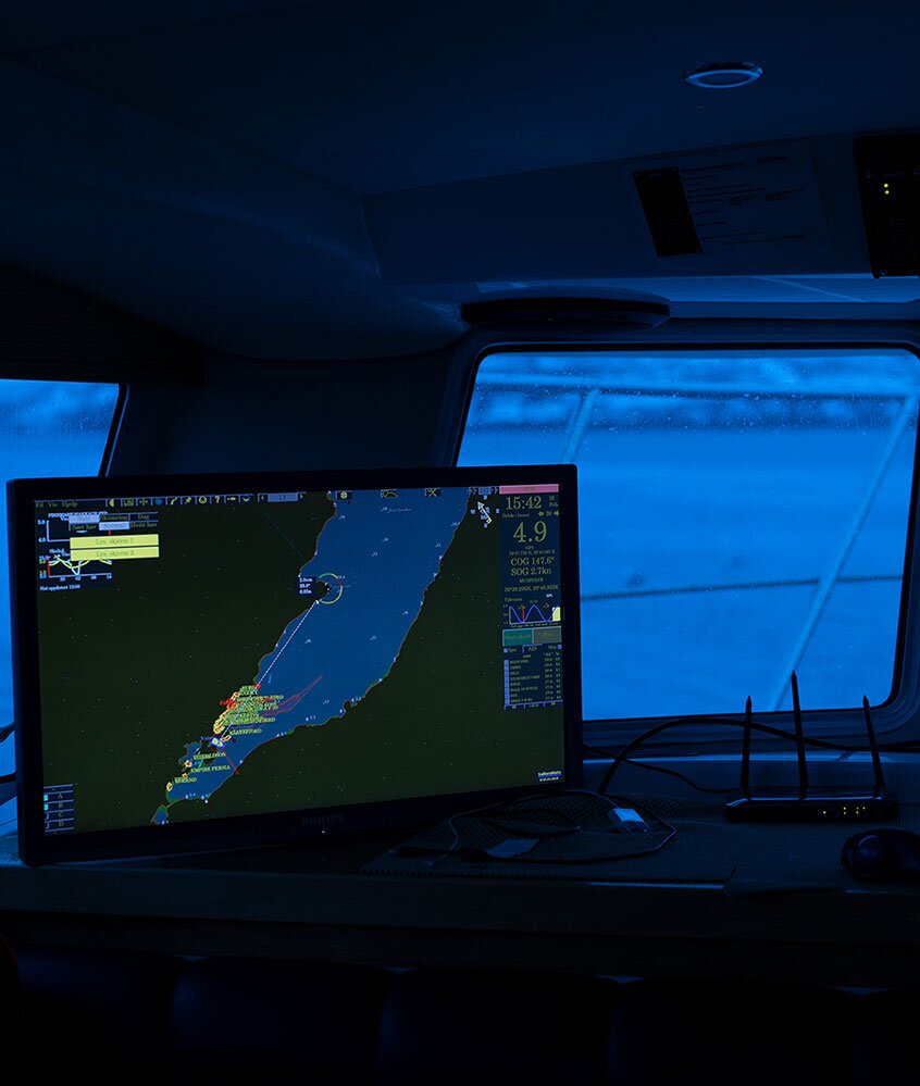 Affichage GPS dans le poste de pilotage