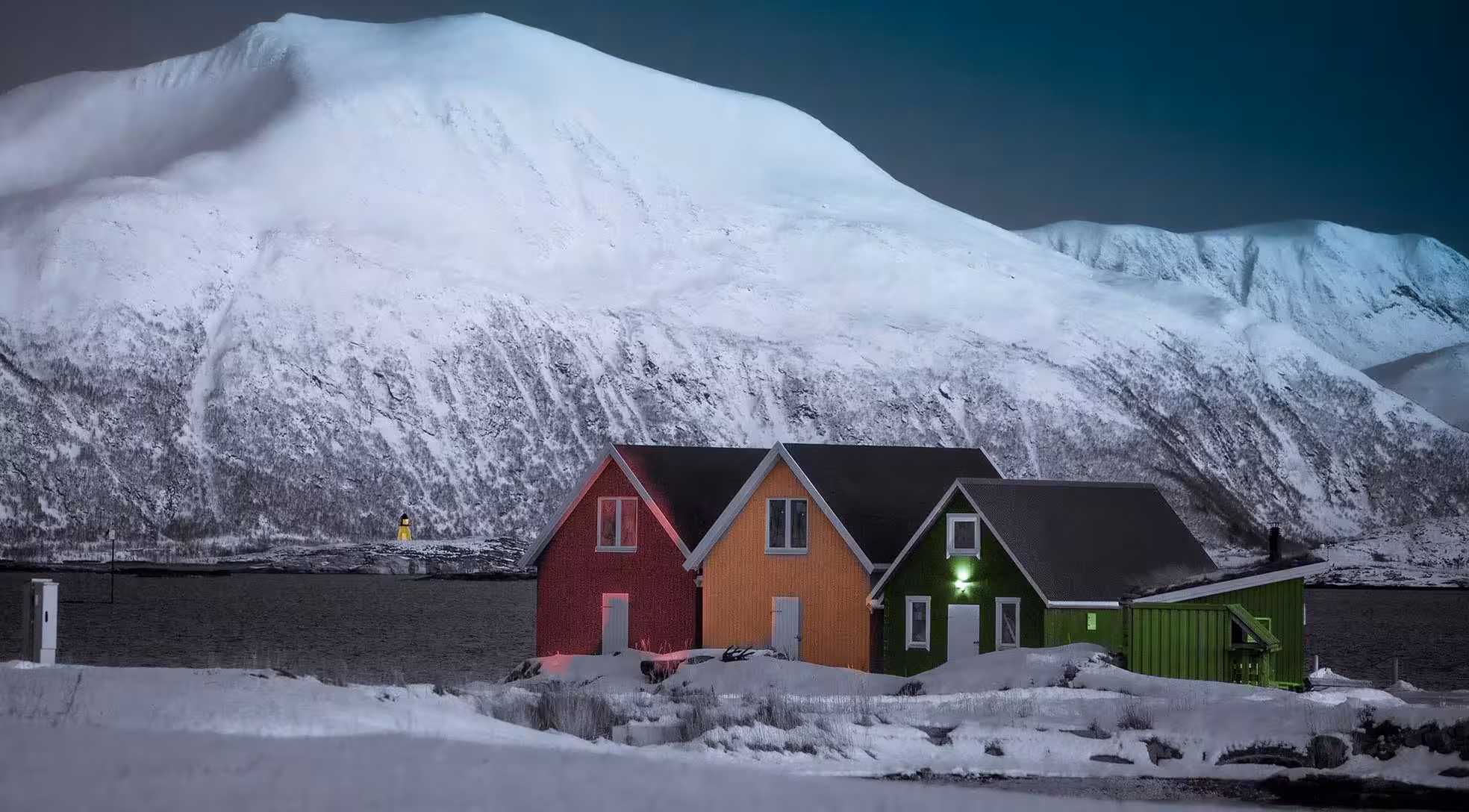 Cabanes de pêcheurs en bord de mer
